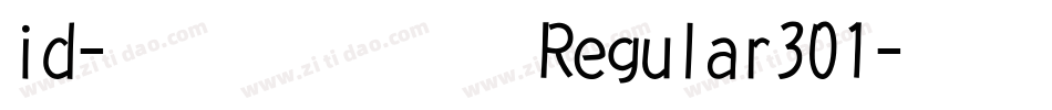 id-懐遊体Ｐ Regular301字体转换